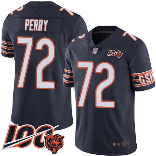 Chicago Bears Limited Navy Blue Men William Perry Home Jersey NFL Football #72 100th Season